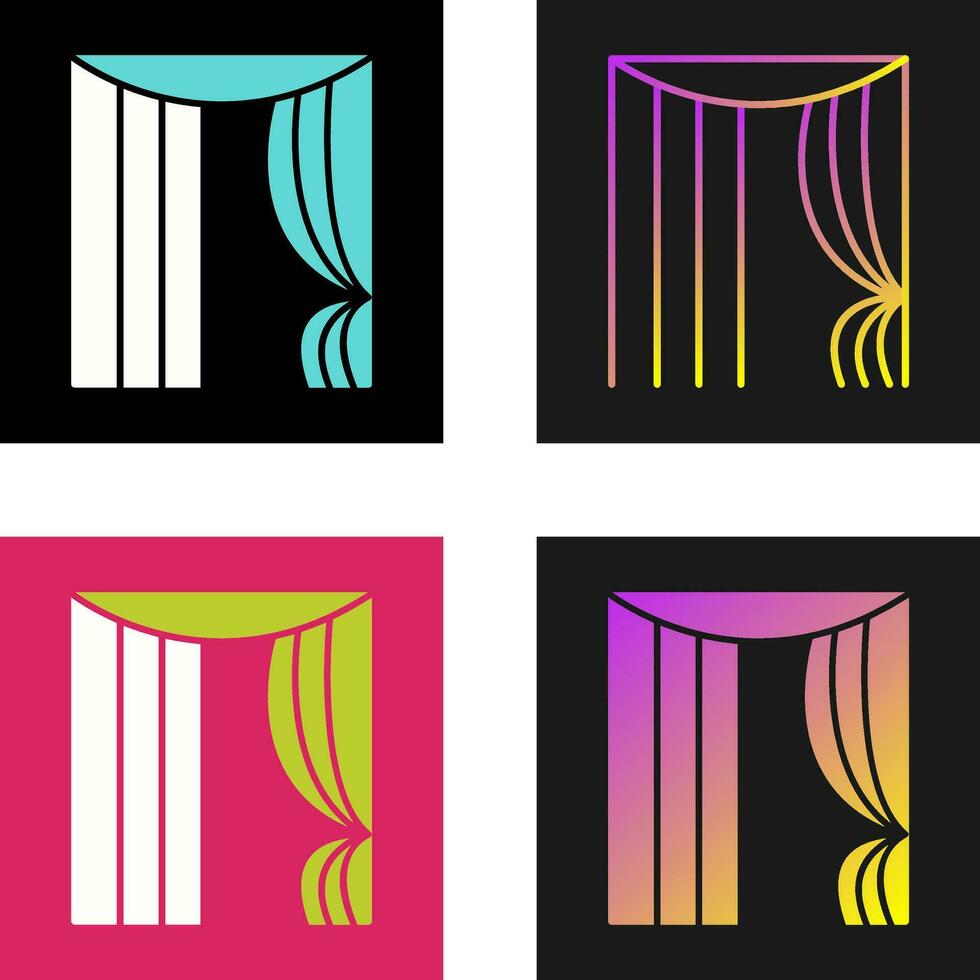 Curtains Vector Icon