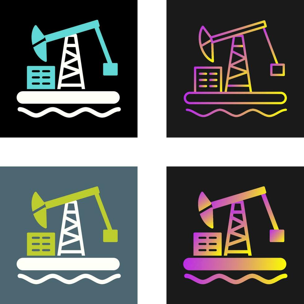 Oil Platform Vector Icon