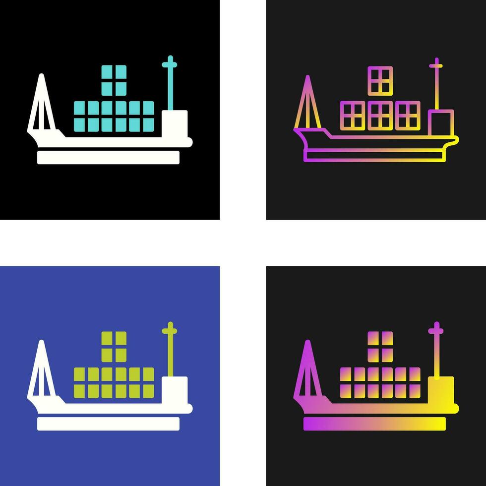 Cargo Ship Vector Icon