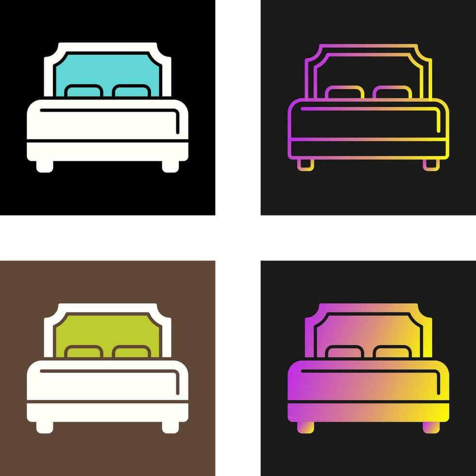 Hotel Bed Vector Icon