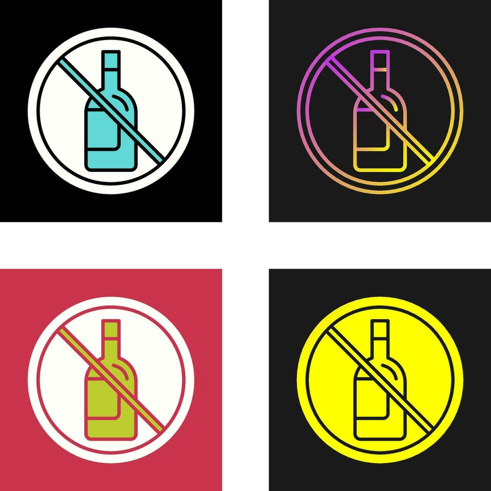 sin icono de vector de alcohol