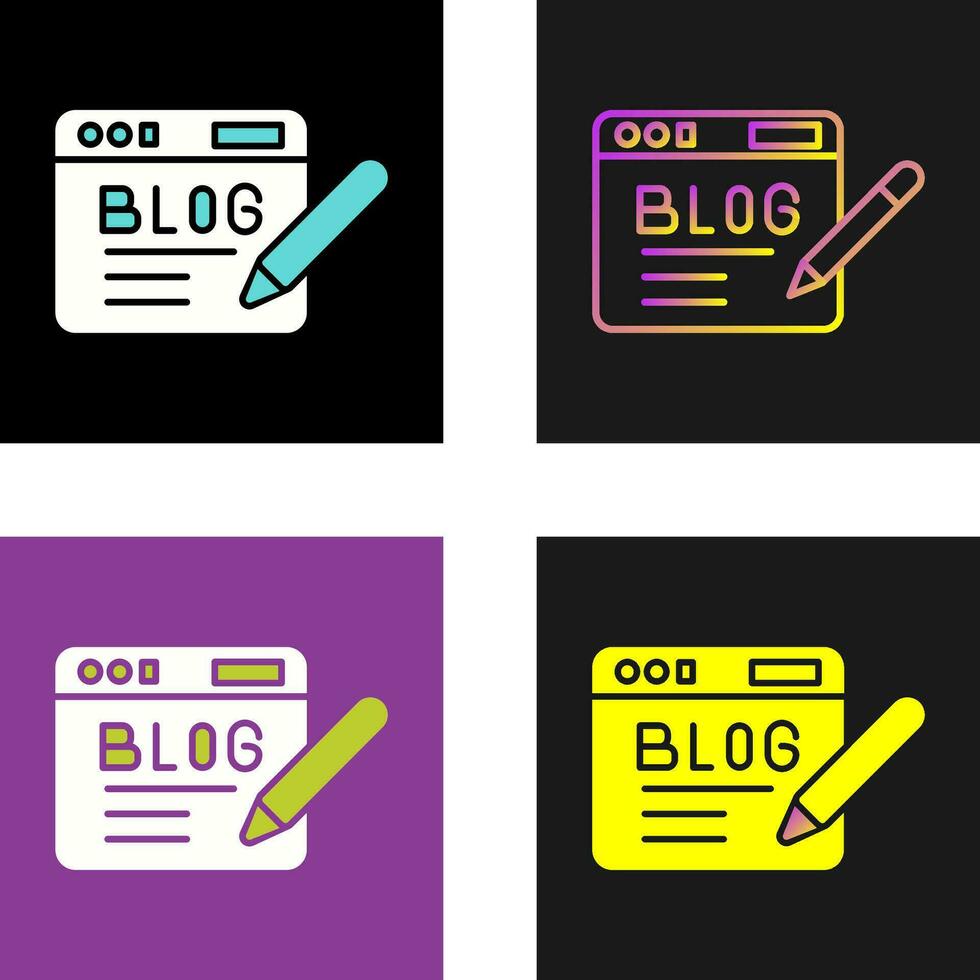 icono de vector de blog