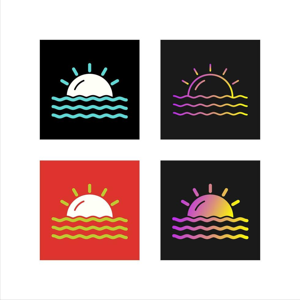 Sunset Vector Icon
