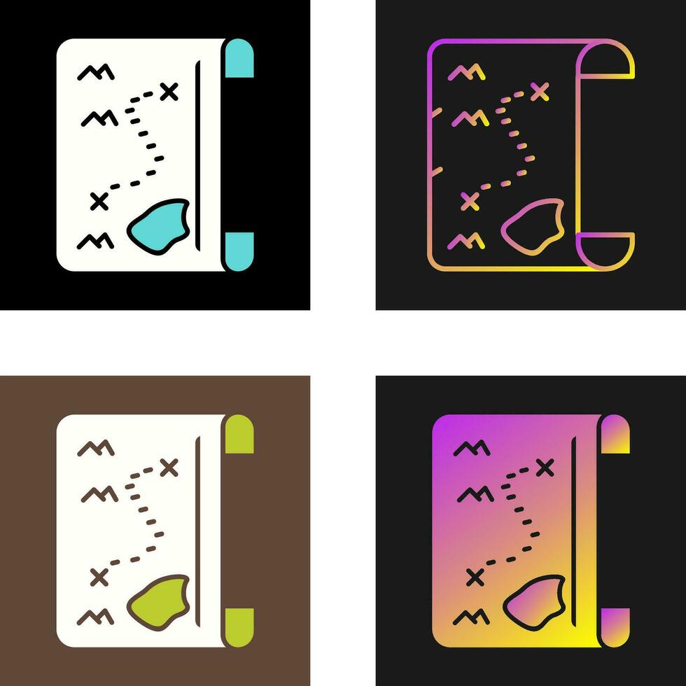 Pirate Map Vector Icon