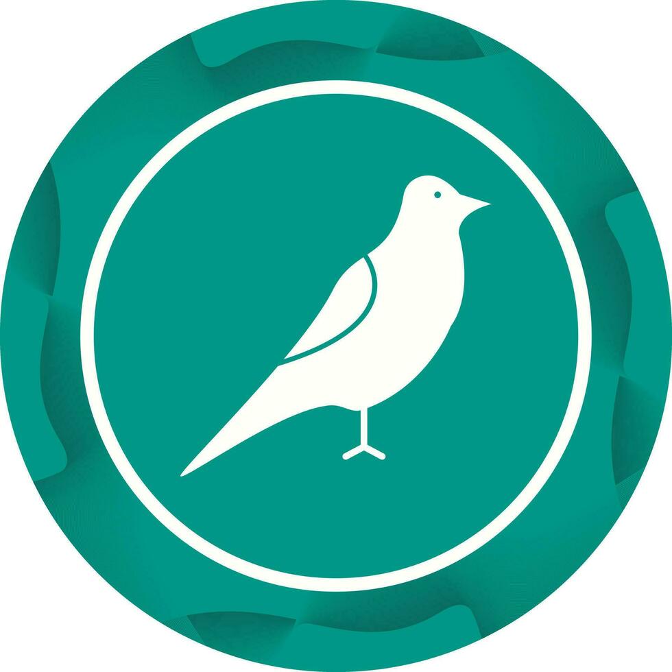 Unique Bird Vector Glyph Icon