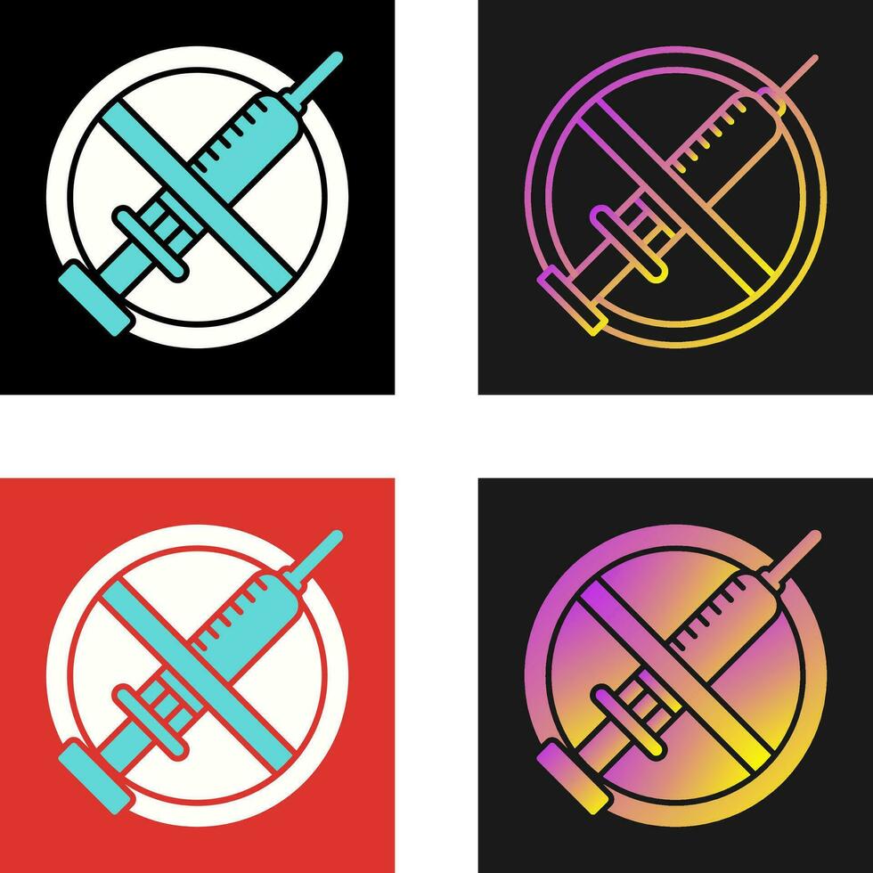 No Vaccines Vector Icon
