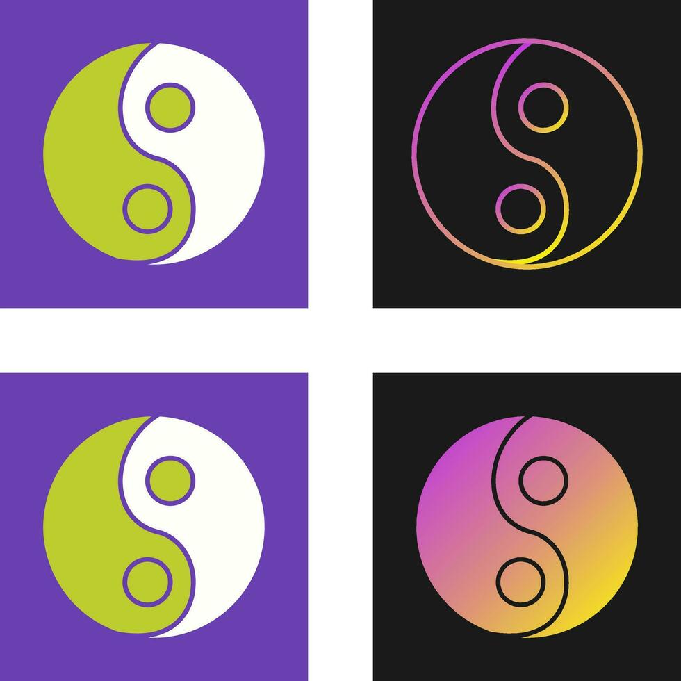 icono de vector de yin yang