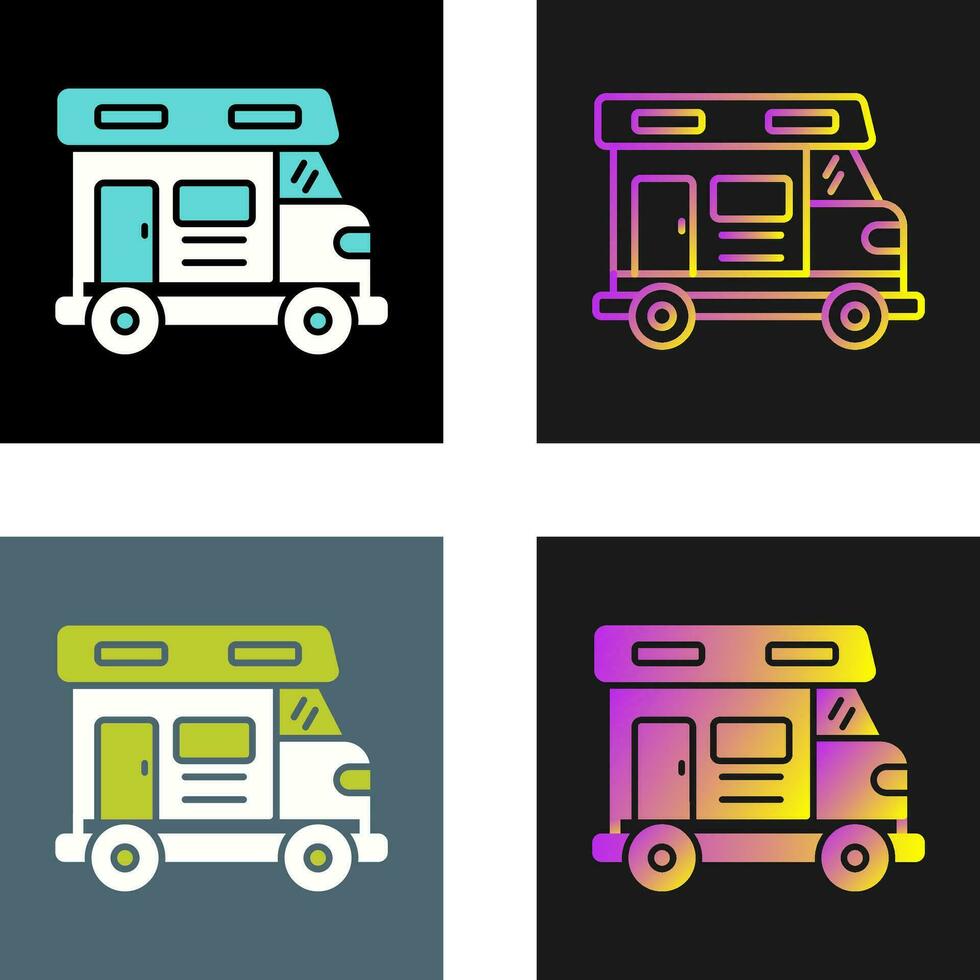 Camper Van Vector Icon