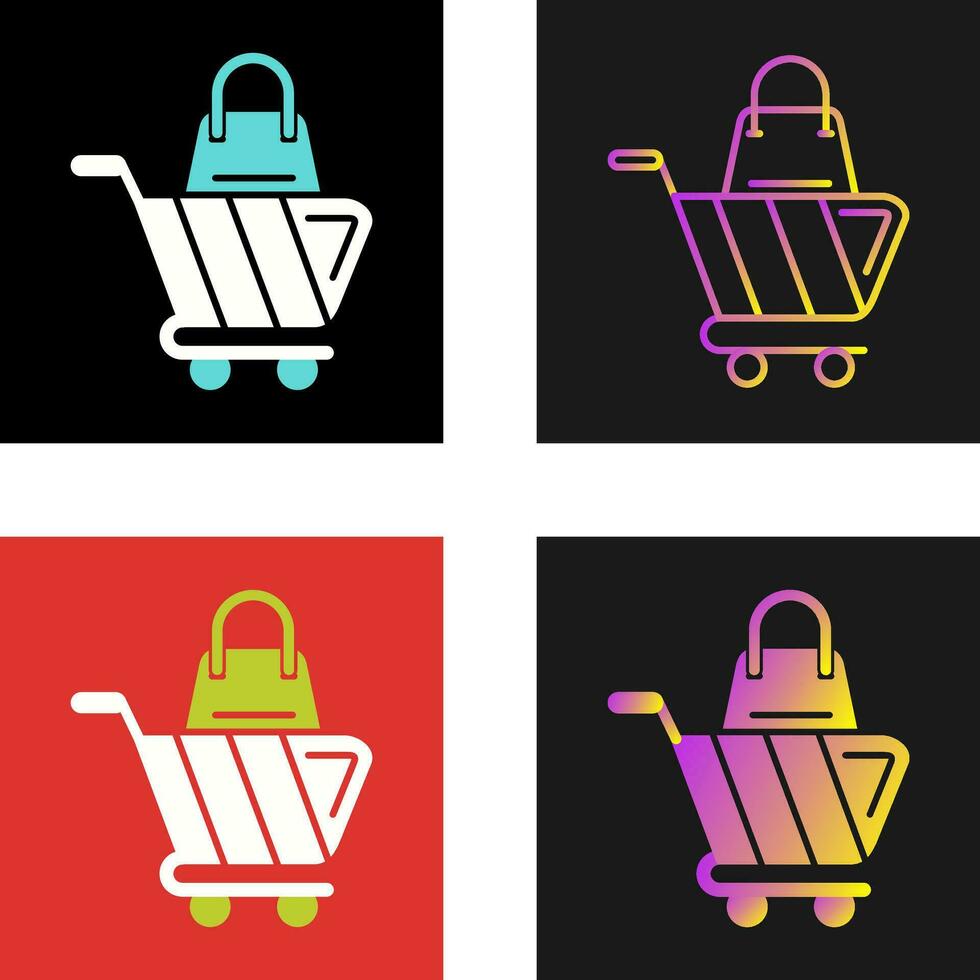 icono de vector de carrito de compras