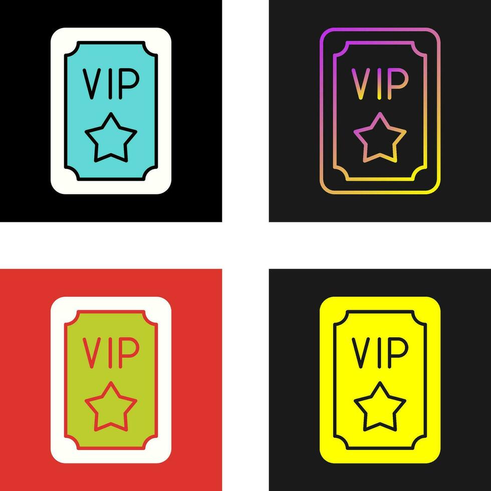 icono de vector de pase vip