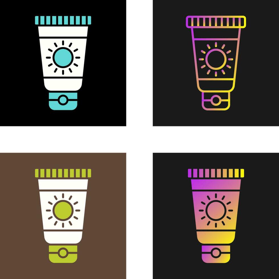 Sun Cream Vector Icon