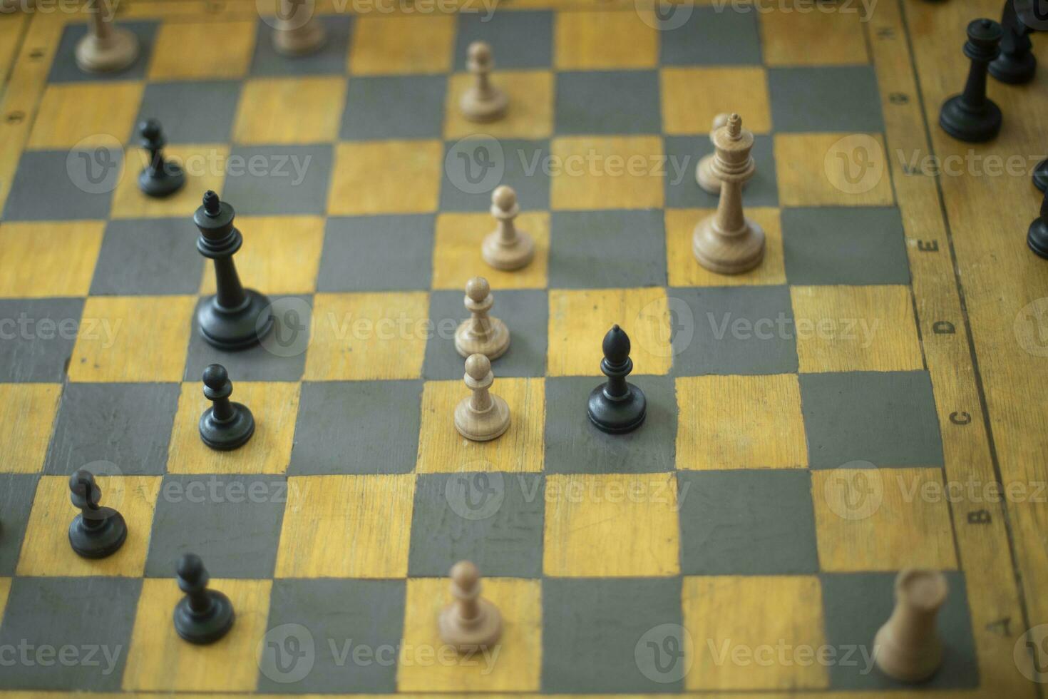 Game of chess. Chess Tournament. Pieces on board. photo