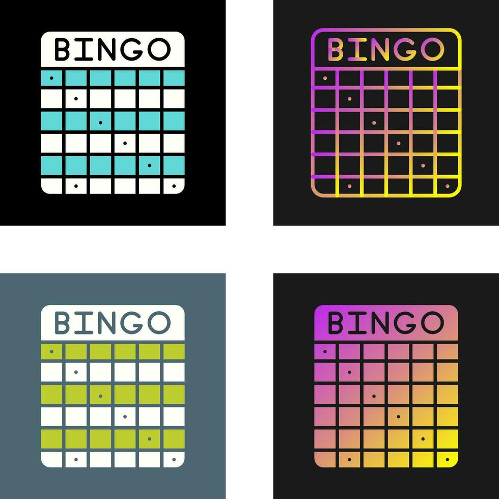 icono de vector de bingo