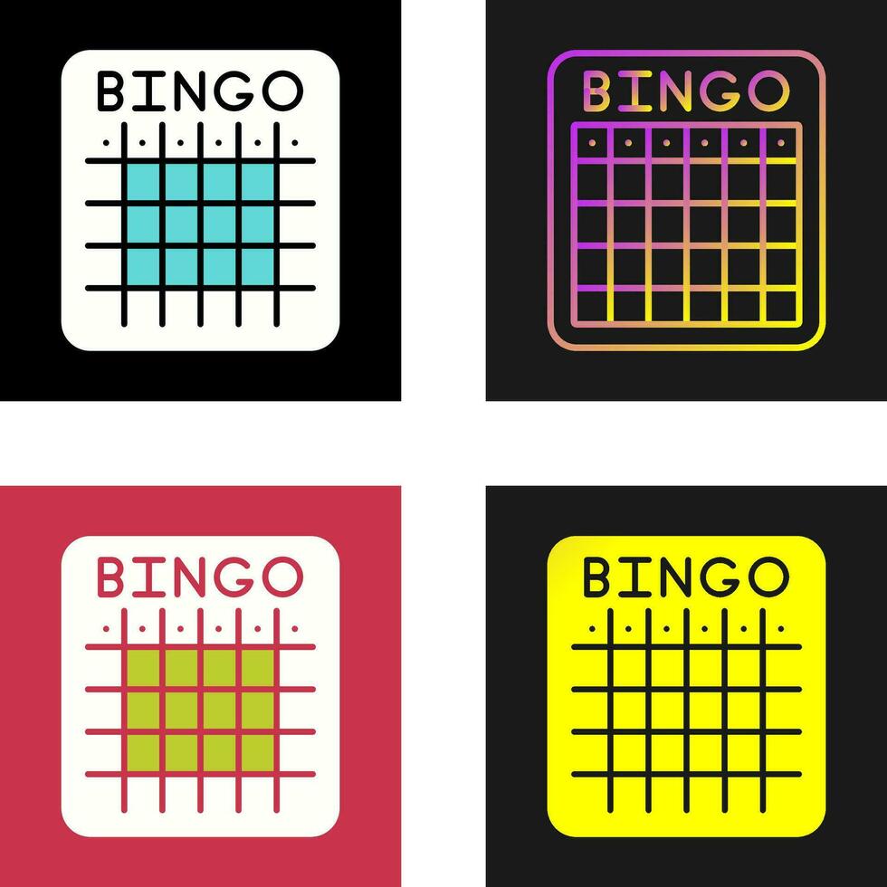 icono de vector de bingo