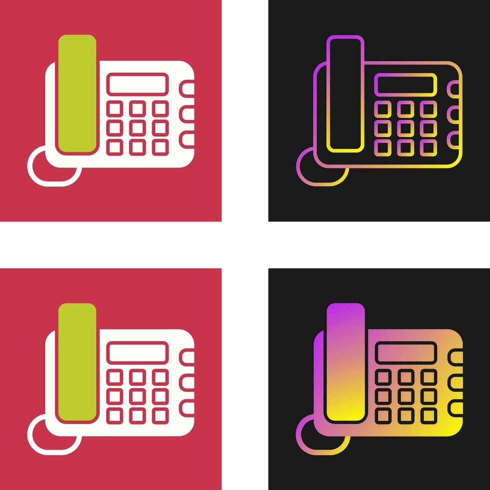 Land Line Phone Vector Icon