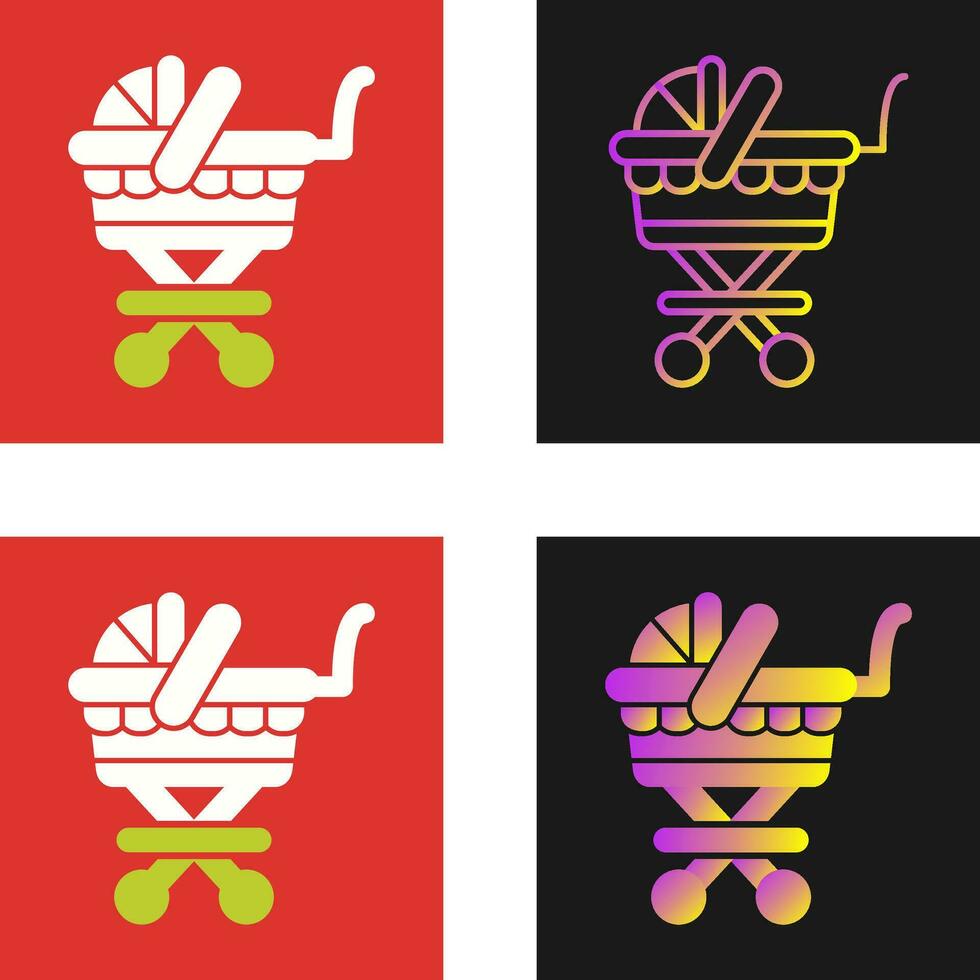 Baby Carriage Vector Icon