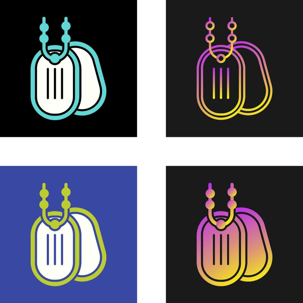 Army Dog Tag Vector Icon