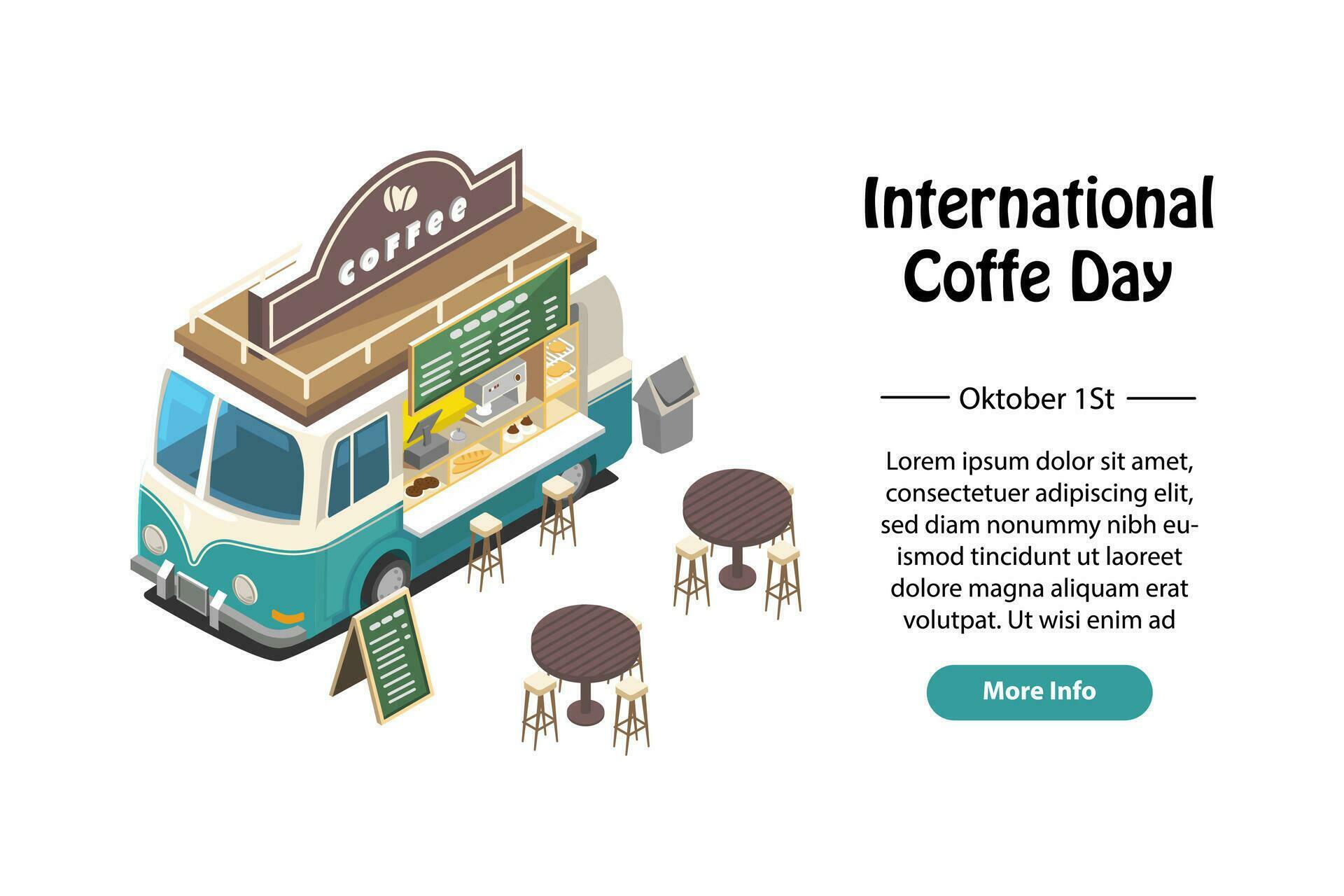world coffee day flat style vector background design 26683696 Vector