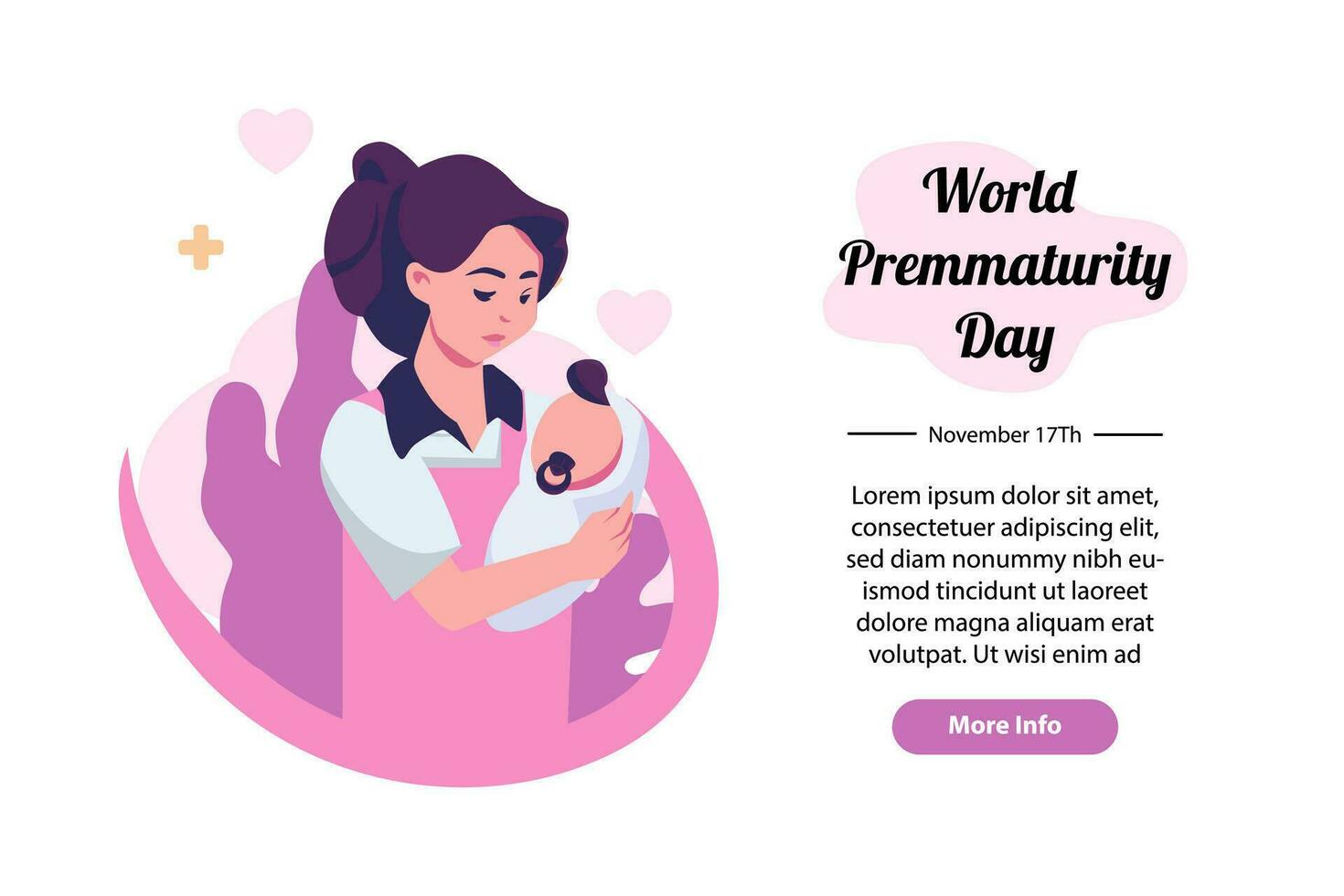 Vector illustration on the theme of Pregnancy and infant loss awareness month observed each year during October
