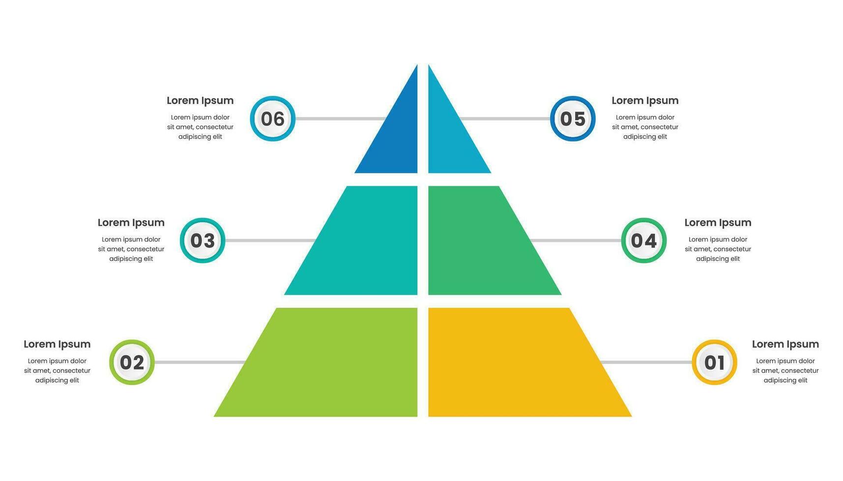 Pyramid chart infographic template design vector