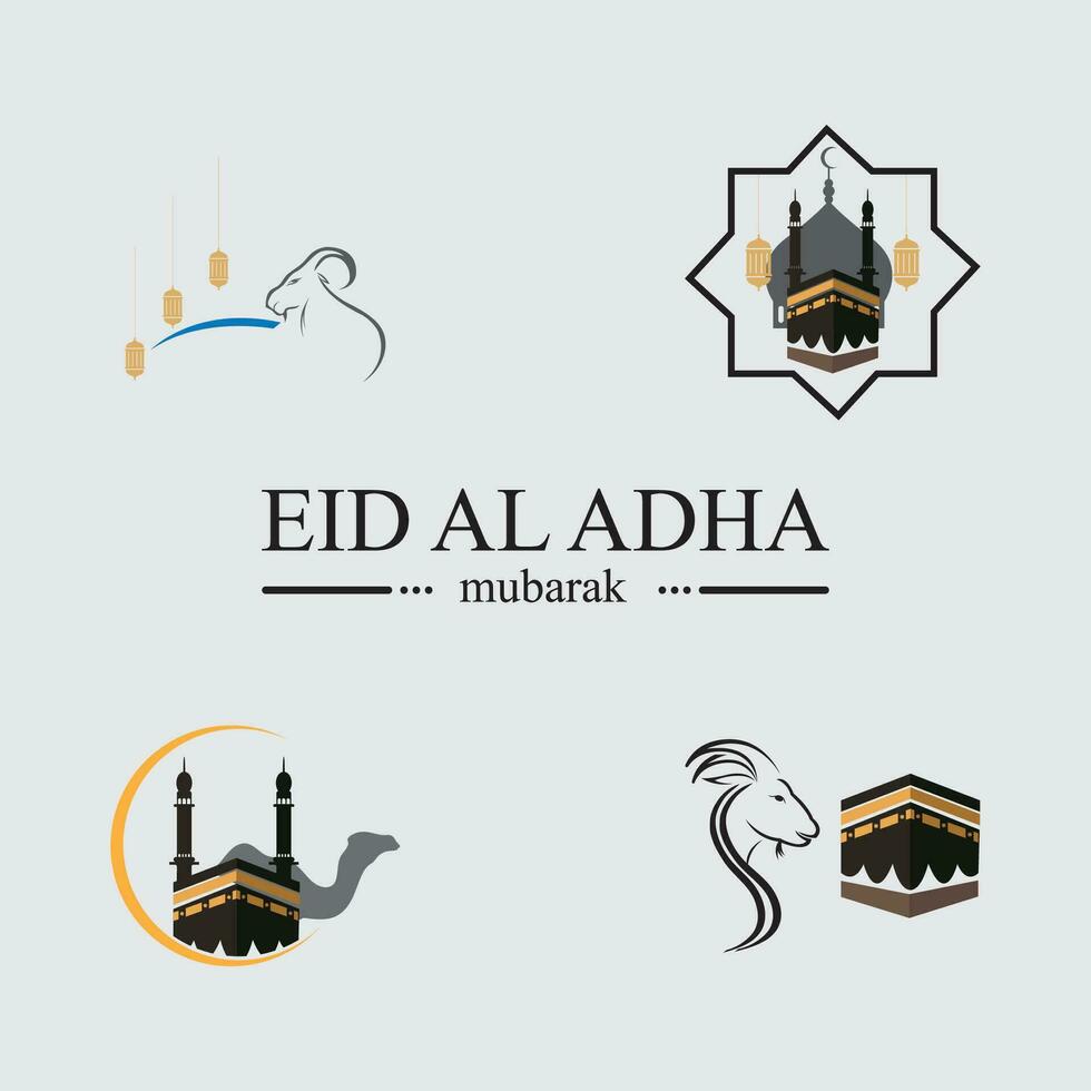 eid al adha logo and symbol vector