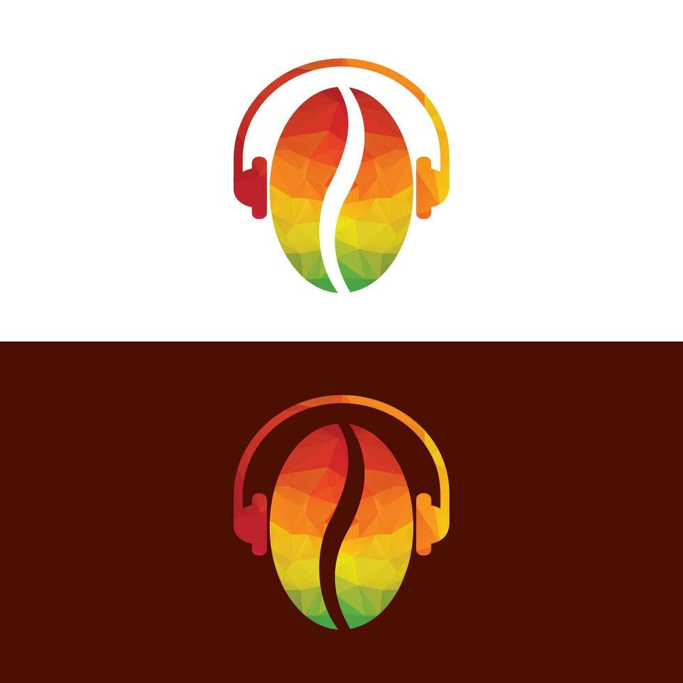 Coffee Podcast Icon Logo Design. Coffee DJ logo concept. vector
