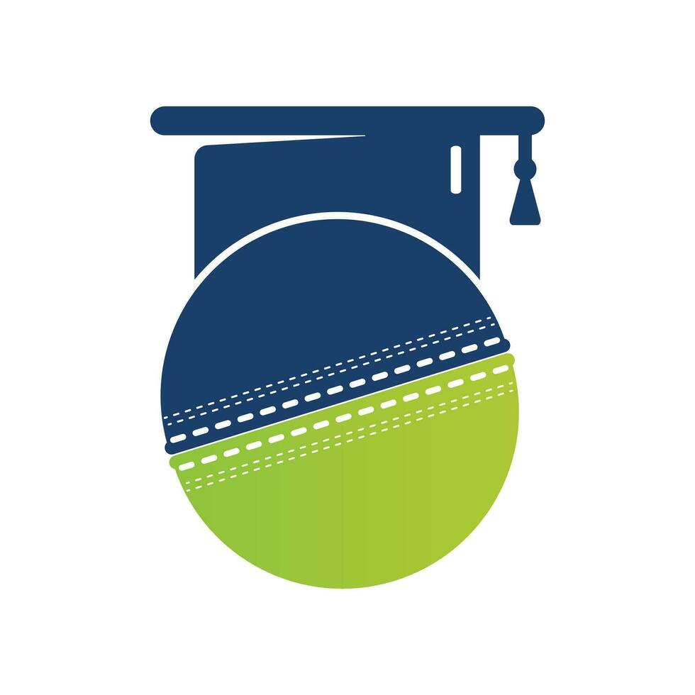 Cricket Academy vector logo design.