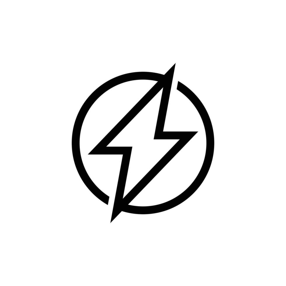 Lightning Electric Bolt Power Thunder Icon vector