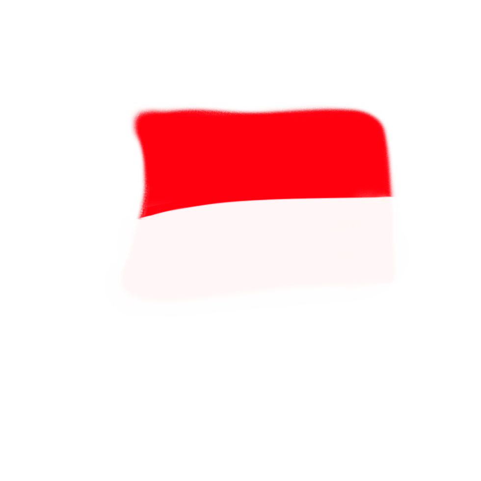 Indonesian red and white flag png