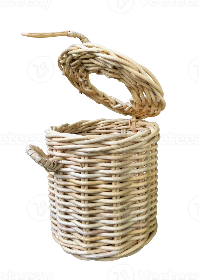 open round wicker basket isolated 26684918 PNG