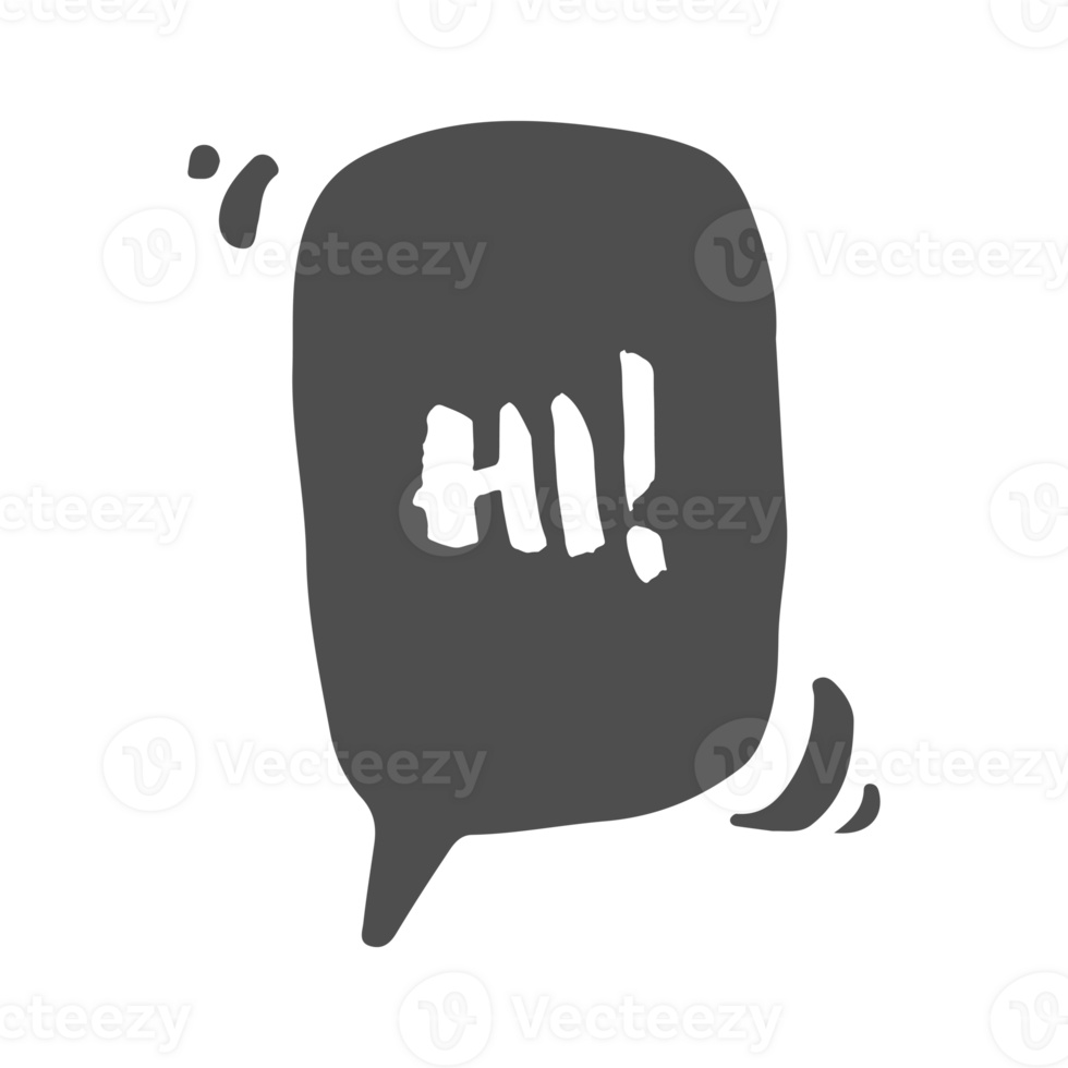 hi bubble speech element png