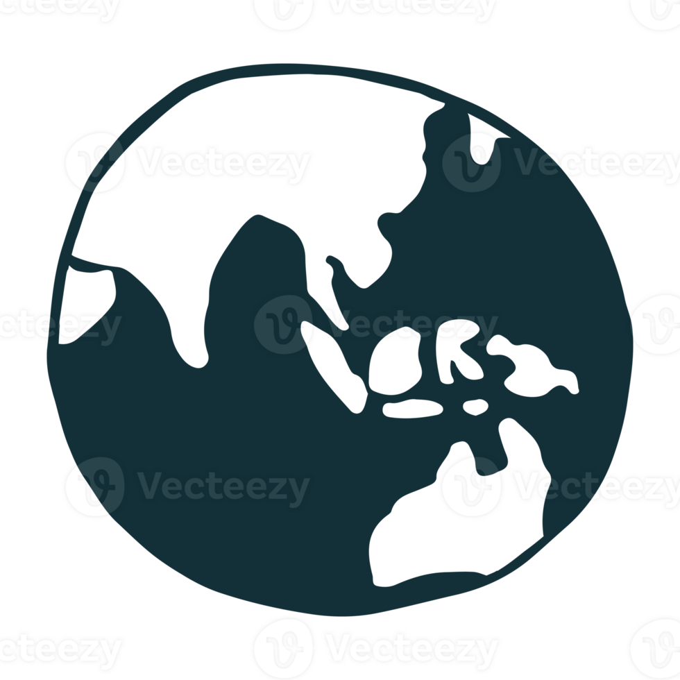 globe with map isolated png
