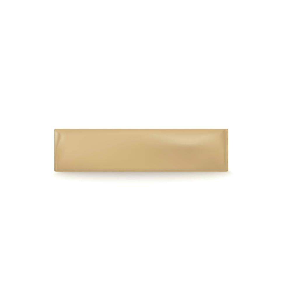 Mockup of soap paper wrapping side view, realistic vector illustration isolated.