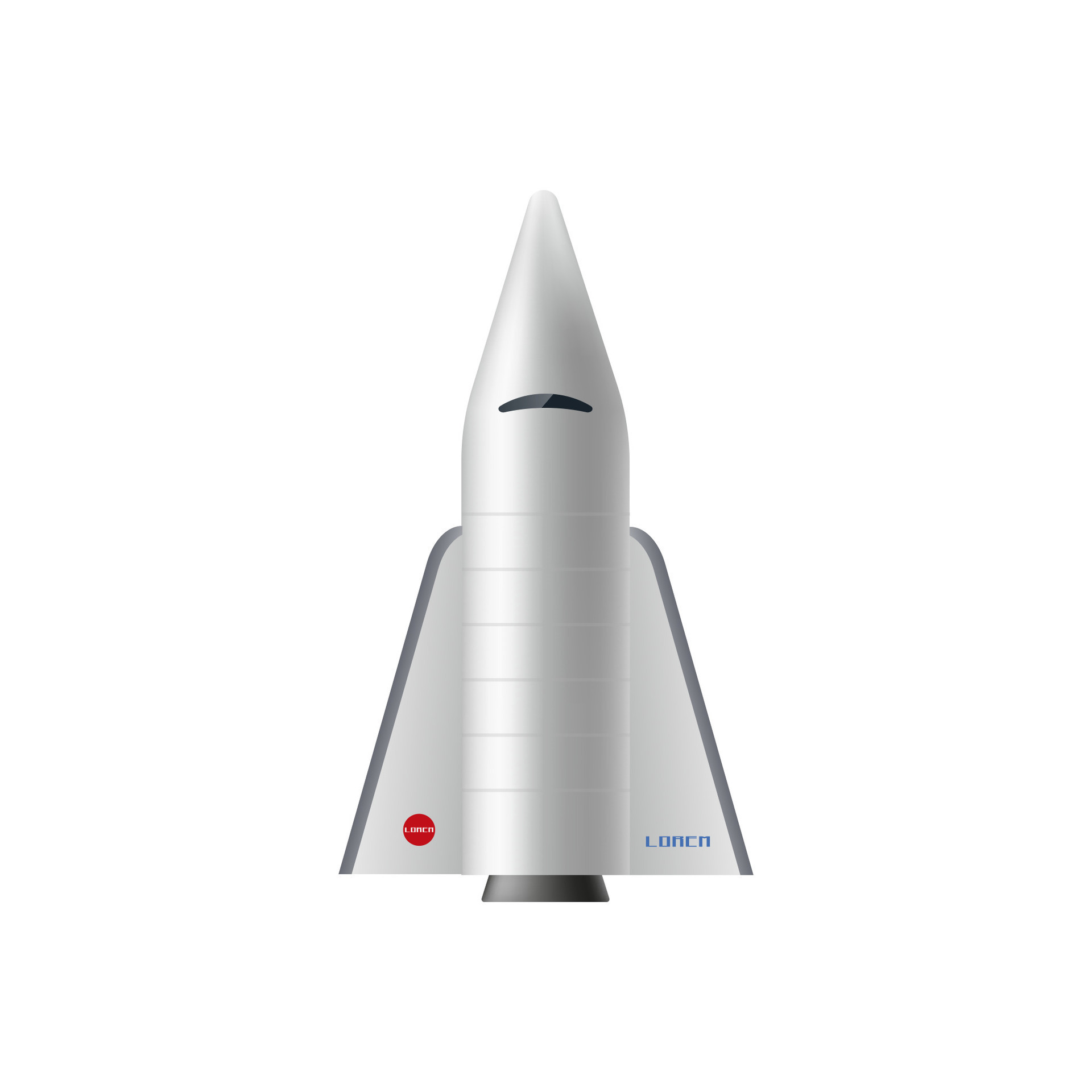 Spacecraft shuttle rocket mock up realistic Vector Image