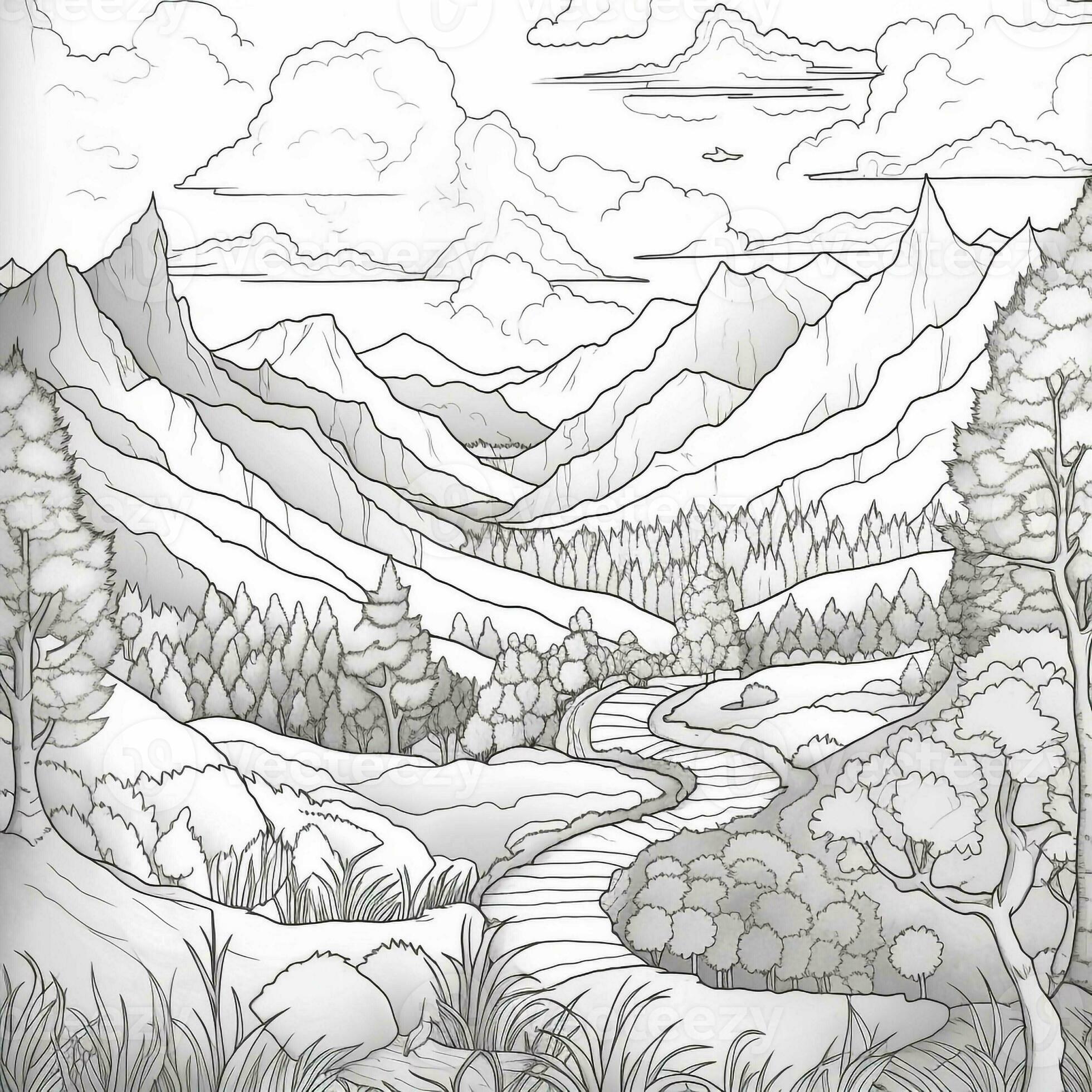 Drawing a Manga Forest Landscape - Pencil - YouTube