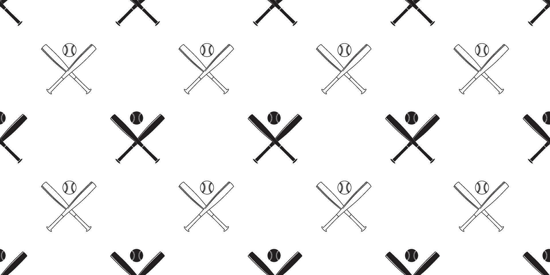crossed baseball bat seamless pattern vector