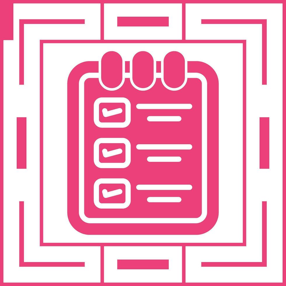 Memo pad with checklist Vector Icon