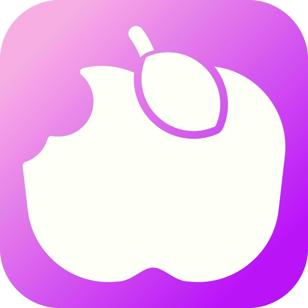 manzana comido vector icono