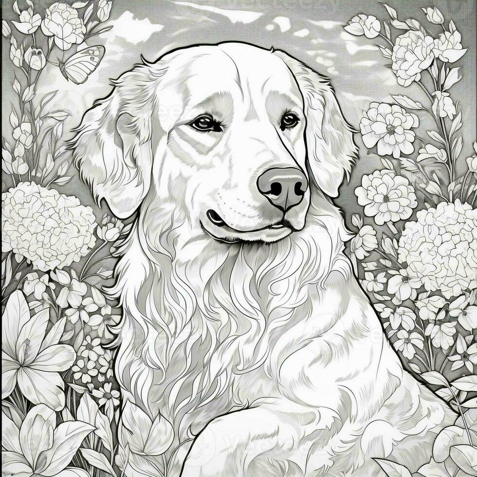 Art Nouveau Dog Coloring Pages photo