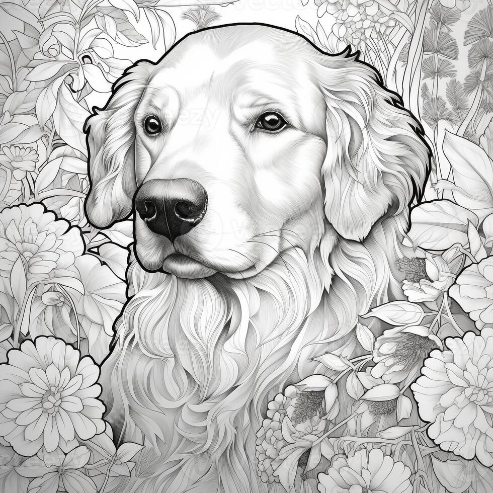 Art Nouveau Dog Coloring Pages photo