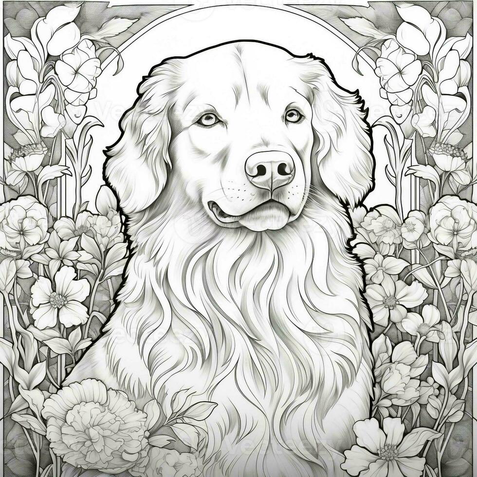 Art Nouveau Dog Coloring Pages photo