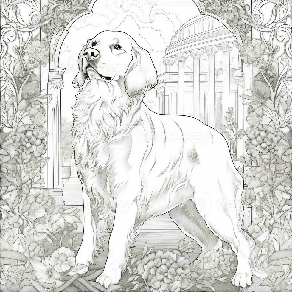 Art Nouveau Dog Coloring Pages photo