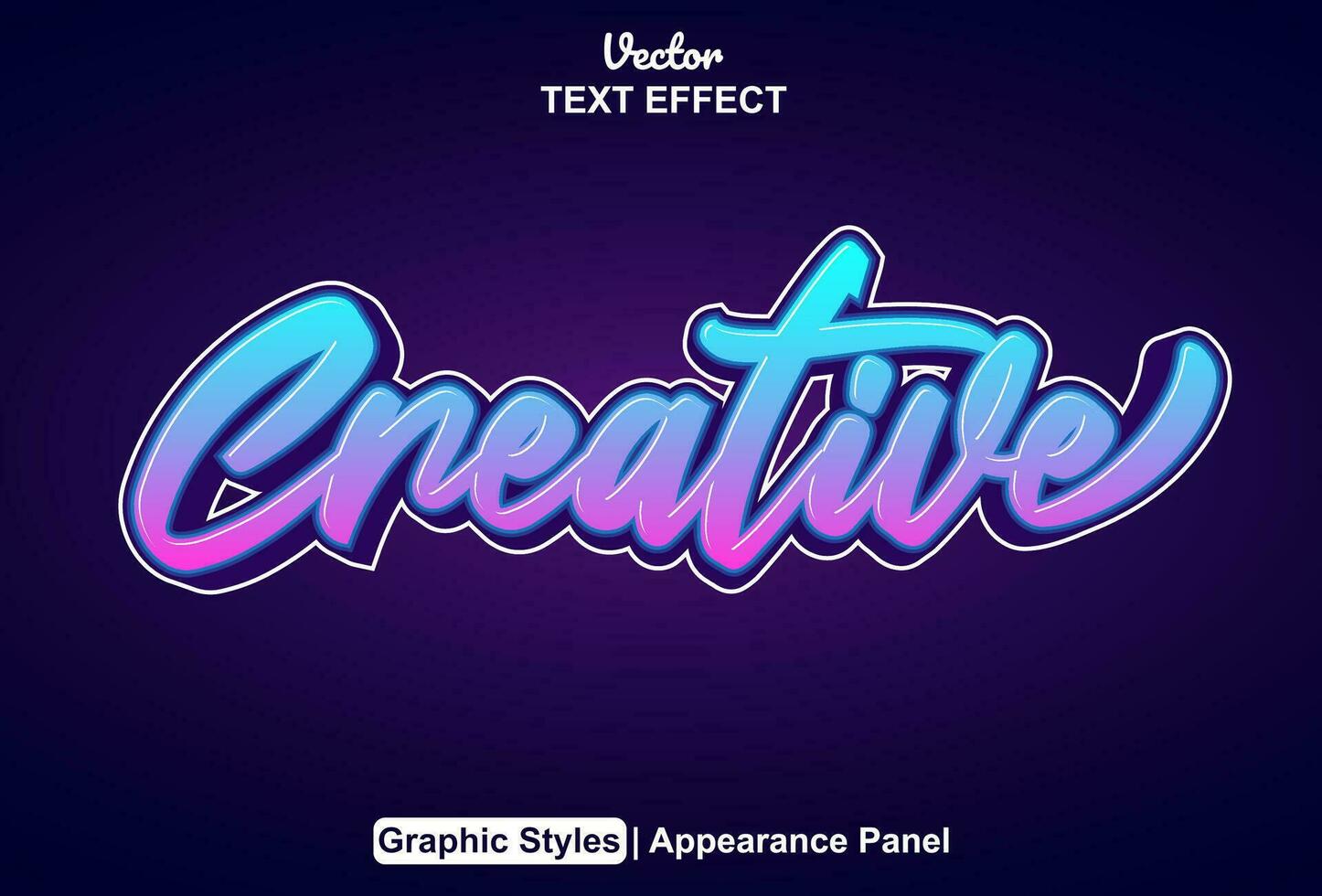 creative text effect with blue color graphic style and editable. vector