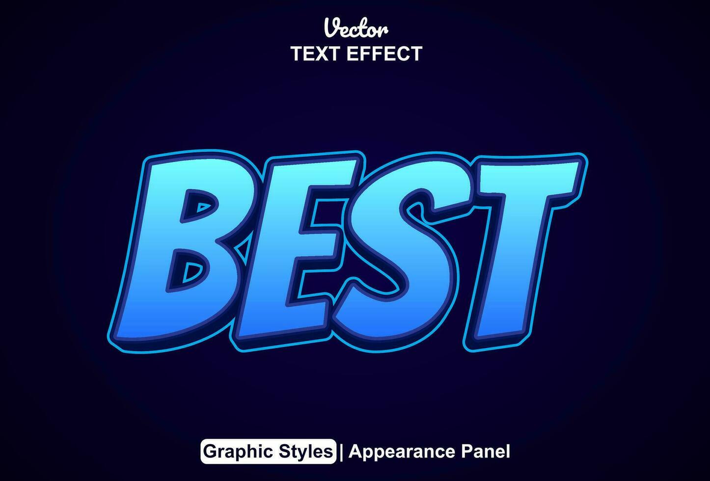 best text effect with blue graphic style and editable. vector