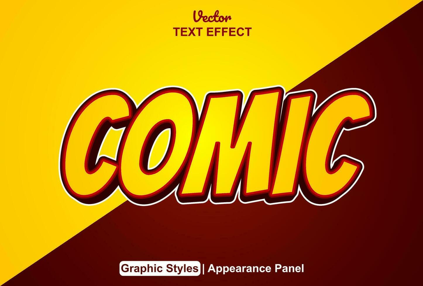 comic text effect with orange graphic style and editable. vector