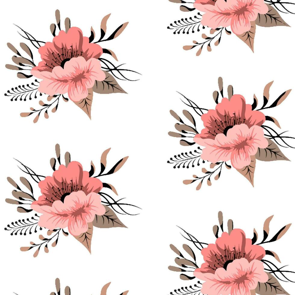 floral abstract pattern suitable for textile and printing needs vector