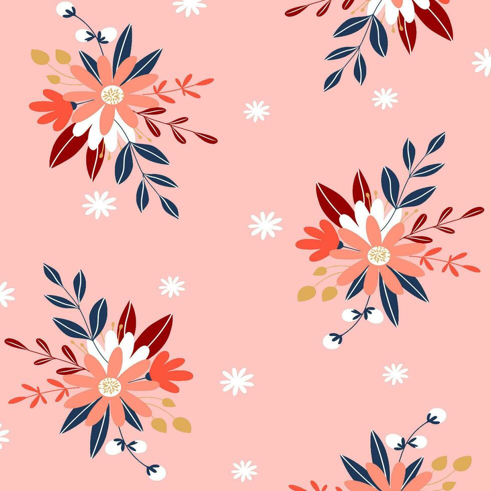 floral abstract pattern suitable for textile and printing needs vector