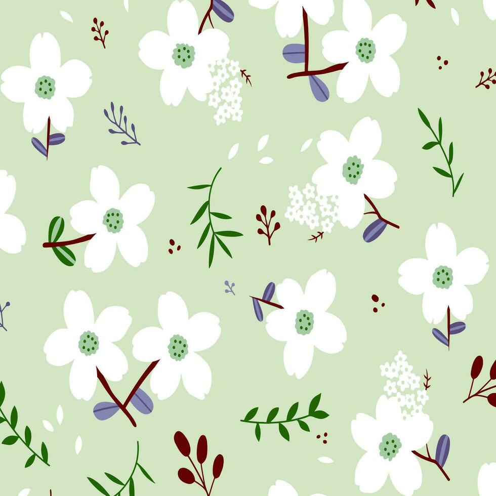 floral abstract pattern suitable for textile and printing needs vector