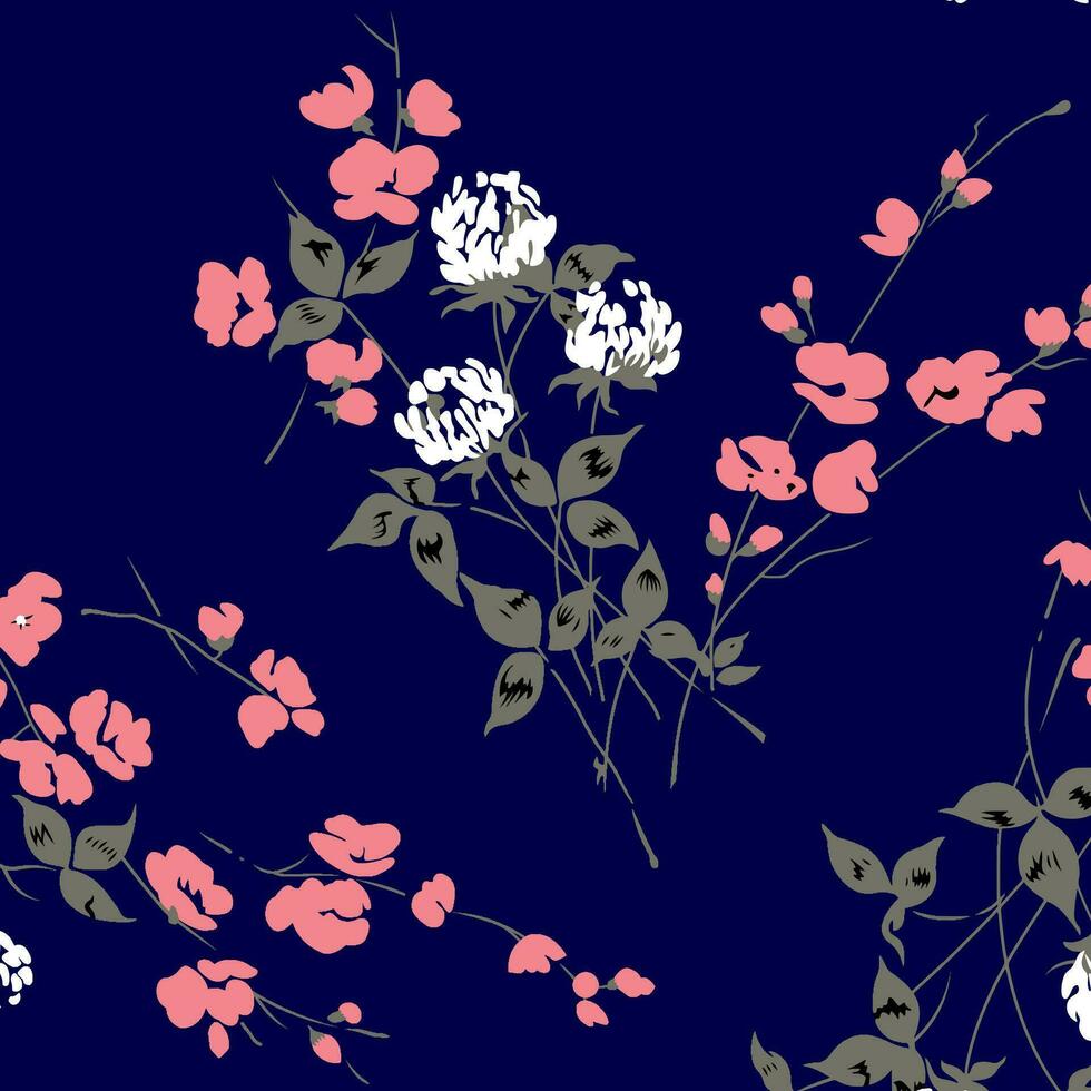 floral abstract pattern suitable for textile and printing needs vector