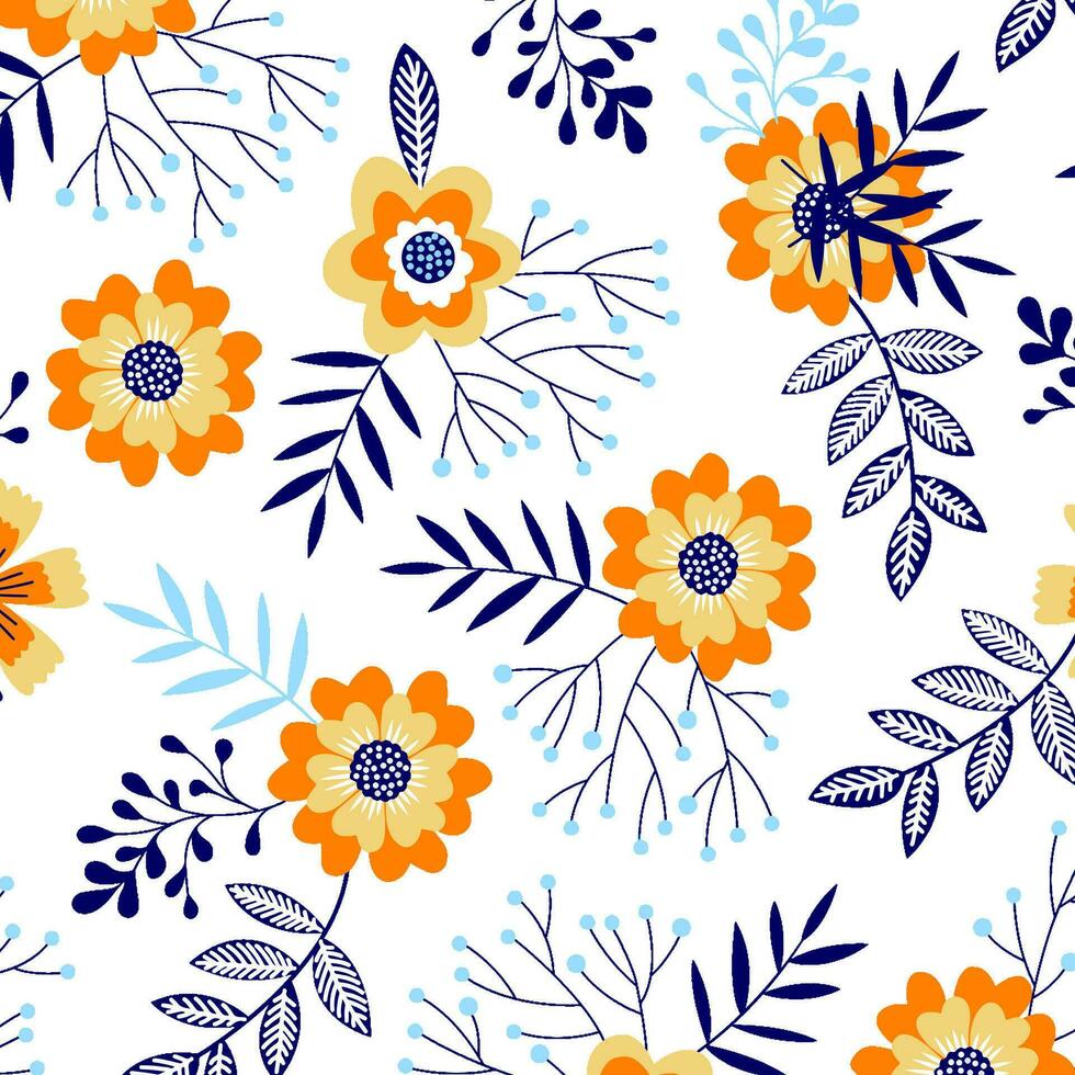 floral abstract pattern suitable for textile and printing needs vector